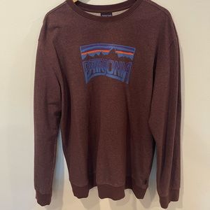 Patagonia men’s crew neck sweatshirt - maroon